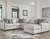 Dellara Chalk 4-Piece Sectional with Chaise