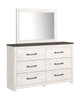 Gerridan White/Gray 7 Pc. Dresser, Mirror, Chest, Queen Panel Bed, 2 Nightstands