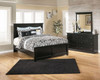 Maribel Black 5 Pc. Dresser, Mirror & King Panel Bed