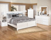 Bostwick Shoals White 7 Pc. Dresser, Mirror, King Panel Bed & 2 Nightstands