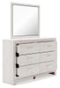 Altyra White 6 Pc. Dresser, Mirror, Chest, King Panel Bed