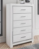 Altyra White 8 Pc. Dresser, Mirror, Chest, King Panel Bed, 2 Nightstands