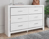 Altyra White 7 Pc. Dresser, Mirror, King Panel Bed, 2 Nightstands