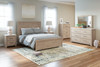 Senniberg Light Brown/White Queen Panel Bed