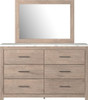 Senniberg Light Brown/White Dresser, Mirror