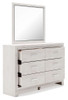 Altyra White Dresser, Mirror