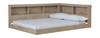 Oliah Natural Full Bookcase Storage Bed