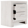 Altyra White Two Drawer Night Stand