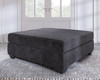 Lavernett Charcoal Oversized Accent Ottoman