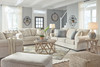 Haisley Ivory 4 Pc. Sofa, Loveseat, Chair and a Half, Ottoman