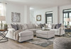 Dellara Chalk LAF Corner Chaise, Armless Chair, Armless Loveseat, Wedge, RAF Loveseat Sectional & Ottoman With Storage