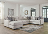 Dellara Chalk LAF Corner Chaise, Armless Chair, Armless Loveseat, Wedge, RAF Loveseat Sectional & Ottoman With Storage