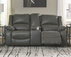 Calderwell Gray 2 Pc. Reclining Sofa, Double Reclining Loveseat with Console