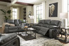 Calderwell Gray 2 Pc. Reclining Sofa, Double Reclining Loveseat with Console