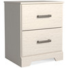 Stelsie White 6 Pc. Dresser, Mirror, King Panel Bed, 2 Nightstands