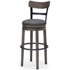 Caitbrook Gray Tall Upholstered Swivel Barstool(1/CN)