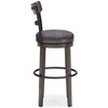 Caitbrook Gray Tall Upholstered Swivel Barstool(1/CN)