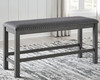Myshanna Two-tone Gray Double Upholstered Bench (1/CN)
