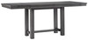Myshanna Gray 5 Pc. Rectangular Dining Room Counter Extension Table, 4 Upholstered Barstools
