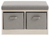 Blariden Gray/Natural Storage Bench