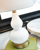 Makana White/Brass Glass Table Lamp (1/CN)