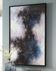 Bellecott Black/White/Blue Wall Art