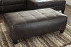 Nokomis Charcoal 3 Pc. LAF Sofa, RAF Corner Chaise Sectional, Accent Ottoman