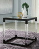 Nallynx Metallic Gray Square End Table