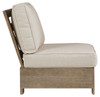 Silo Point Brown Armless Chair w/ Cushion