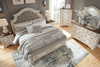 Realyn Chipped White Queen Upholstered Bed