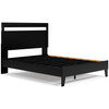 Finch Black/Brown Queen Panel Platform Bed