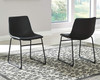 Centiar Gray/Black 5 Pc. Round Dining Room Table, 4 Upholstered Side Chairs