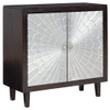 Ronlen Brown/Silver Finish Accent Cabinet