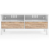 Piperton White / Brown Medium TV Stand