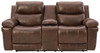 Edmar Chocolate Power Reclining Loveseat/CON/ADJ HDRST