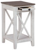 Adalane White/Gray Accent Table