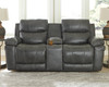 Edmar Charcoal 2 Pc. Power Reclining Sofa with Adjustable Headrest, Power Reclining Loveseat with CON/Adjustable Headrest