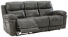 Edmar Charcoal Power Reclining Sofa with ADJ Headrest