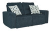 Paulestein Denim Reclining Power Loveseat