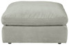 Sophie Pearl Silver Oversized Accent Ottoman