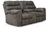 Derwin Concrete Dbl Rec Loveseat W/Console