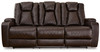 Mancin Chocolate Rec Sofa W/Drop Down Table