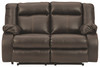 Denoron Chocolate Reclining Power Loveseat