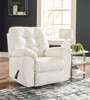 Donlen White Rocker Recliner