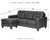 Venaldi Gunmetal Sofa Chaise