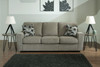 Cascilla Pewter 4 Pc. Sofa, Loveseat, Chair, Ottoman