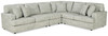 Playwrite Gray Left Arm Facing Loveseat 4 Pc Sectional