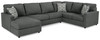 Edenfield Charcoal Left Arm Facing Corner Chaise 3 Pc Sectional