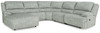 Mcclelland Gray Left Arm Facing Press Back Chaise 5 Pc Sectional