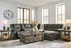 Benlocke Flannel Left Arm Facing Recliner 6 Pc Sectional